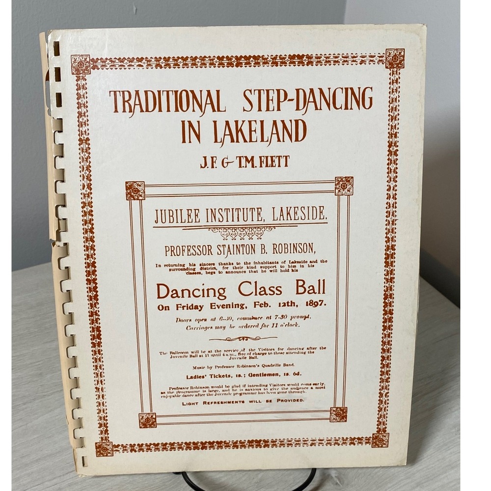Traditional Step Dancing in Lakeland Folk Dance Book VTG British History Spiral